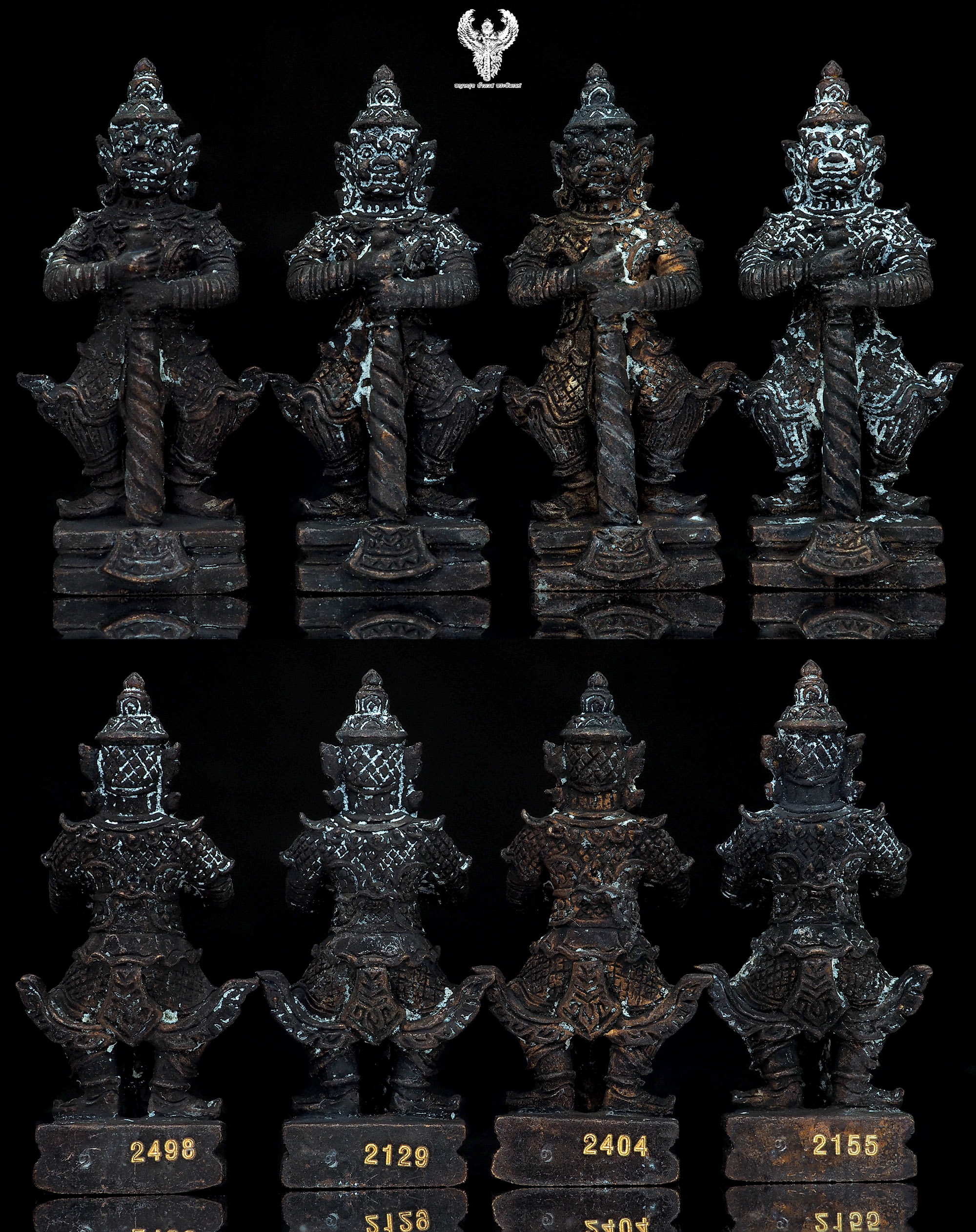 ท้าวเวสสุวรรณ "รุ่นแรก" พ่อท่านตุด จนฺทวโส ที่พักสงฆ์ สุสานหารคอกช้างจ.สงขลา ปี๒๕๕๕ เนื้อทองระฆังผิวโบราณ