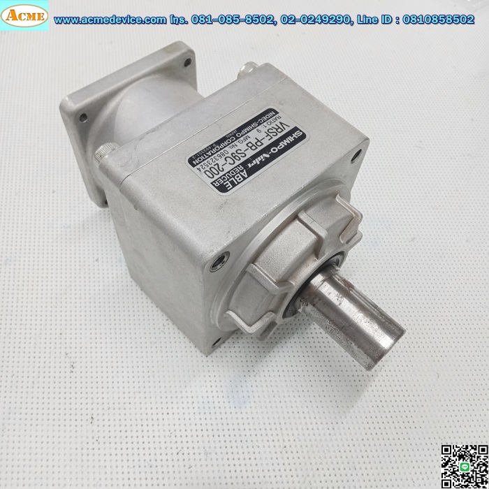 Gear Head Nidec Shimpo รุ่น VRSF-PB-S9C-200, Ratio 9:1, เพลาเข้า 11mm, ออก 19mm, (for 200w)