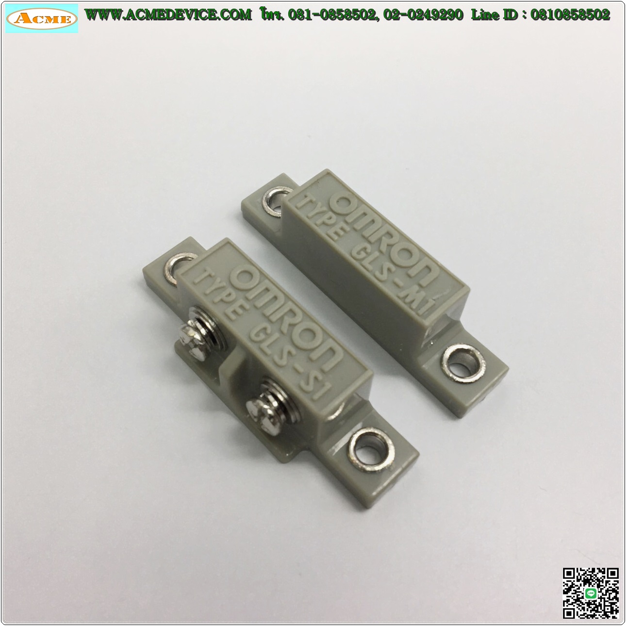 Safety Switch Omron รุ่น GLS-M1 + GLS-S1, NC (Closed Door), ระยะ 15 mm