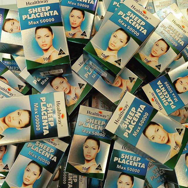 Healthway Sheep Placenta MAX 50000 mg. บรรจุ 100 เม็ด ใหม่ล่าสุด บำรุงผิวให้เนียนใสเด้งเด็ก