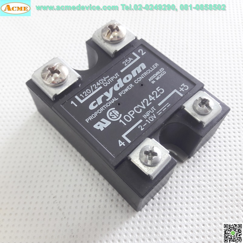 Solid State Relay Crydom รุุ่น 10PCV2425, Input 2 to 10 Vdc, Output 120/240Vac 25A