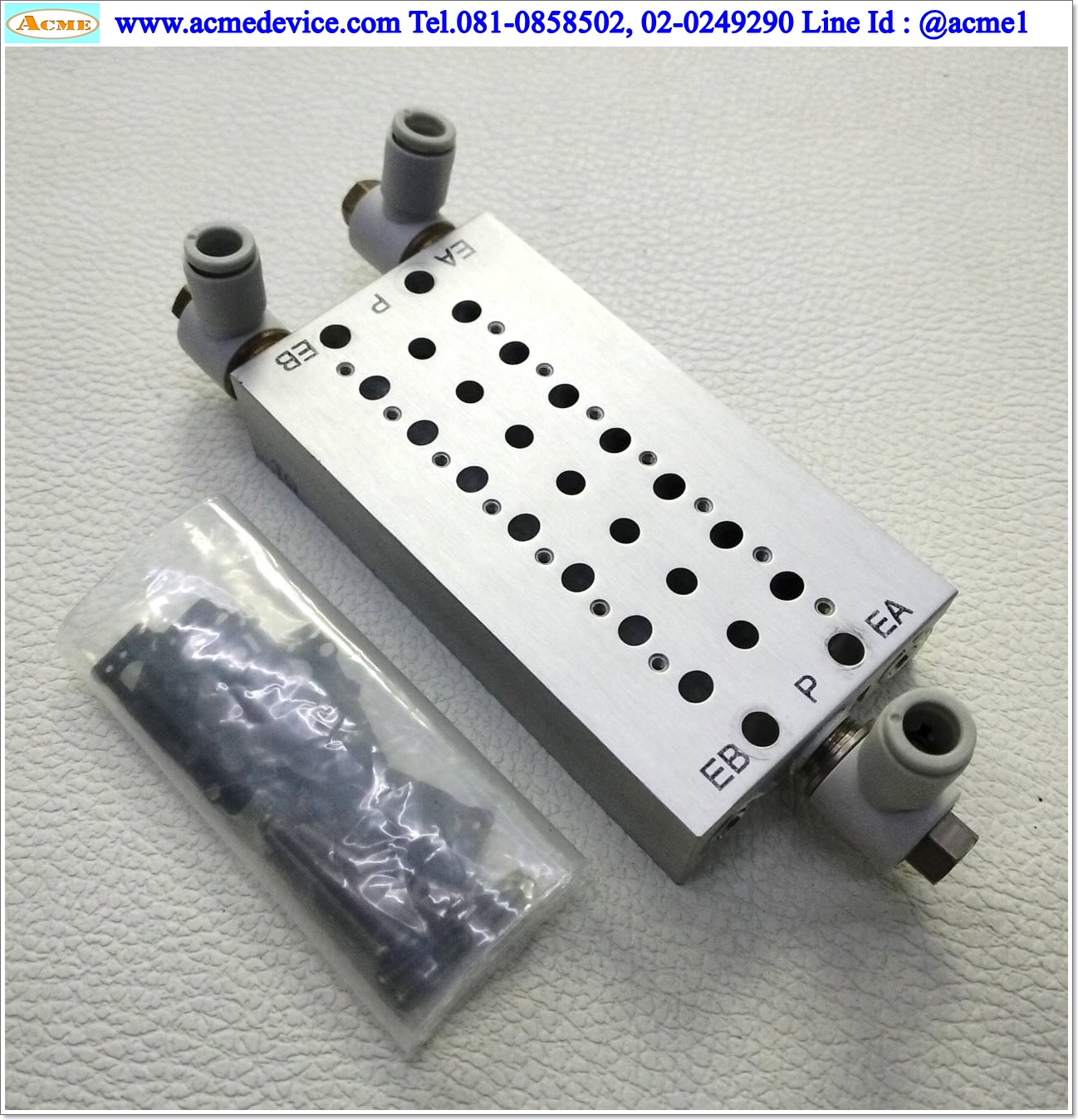 Manifold SMC รุ่น SS5Y3-20-07, 7 station, for Solenoid SY3