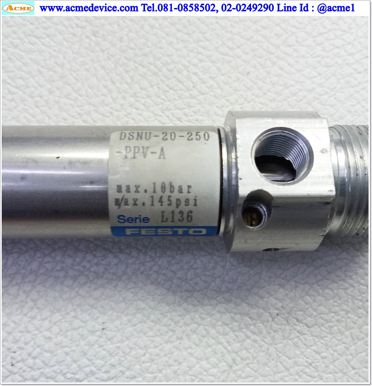 Air Cylinder Festo รุ่น DSNU-20-250-PPV-A, Bore 20mm, Stroke 250 mm