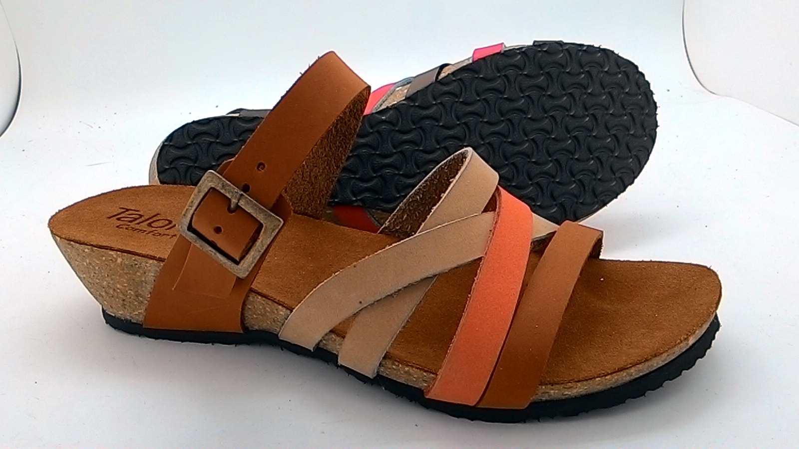 Cork sole leather sandal ( lady)