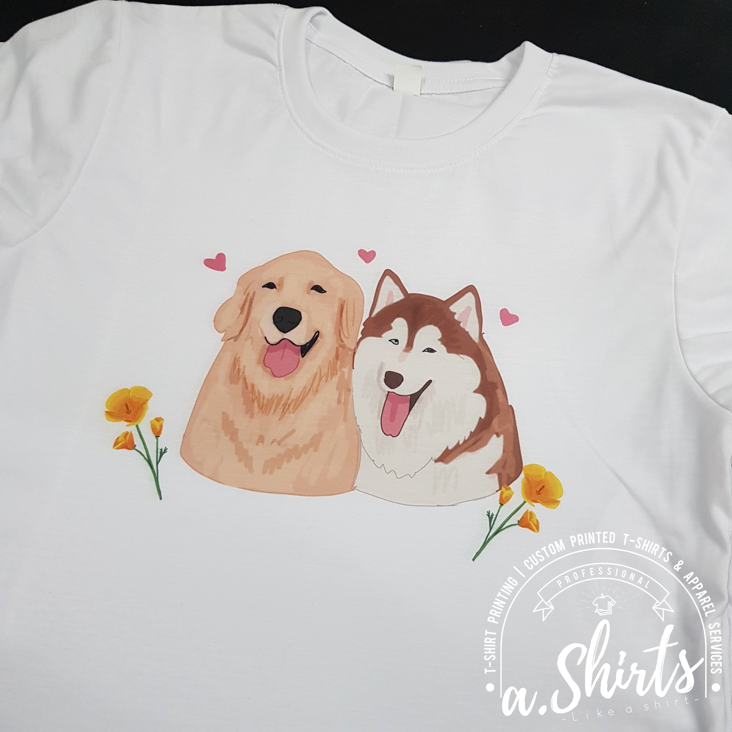 เสื้อยืดสั่งทำ ลายหน้าตัวเอง หน้าแฟน หน้าน้องหมา หน้าน้องแมว