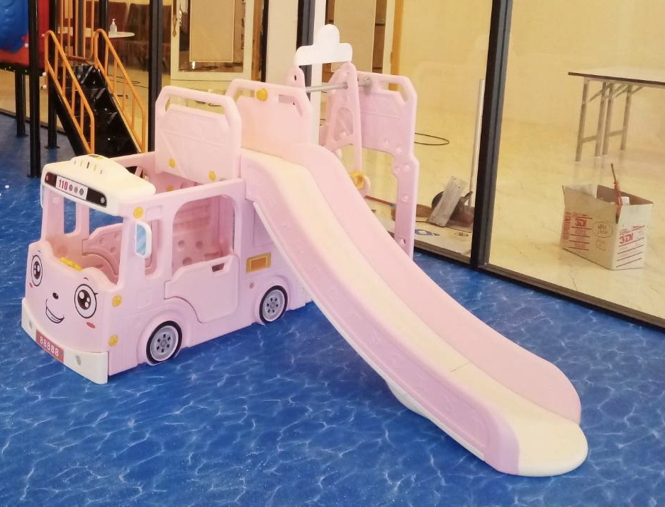 สไลเดอร์รถบัส3in1 (สีชมพู)