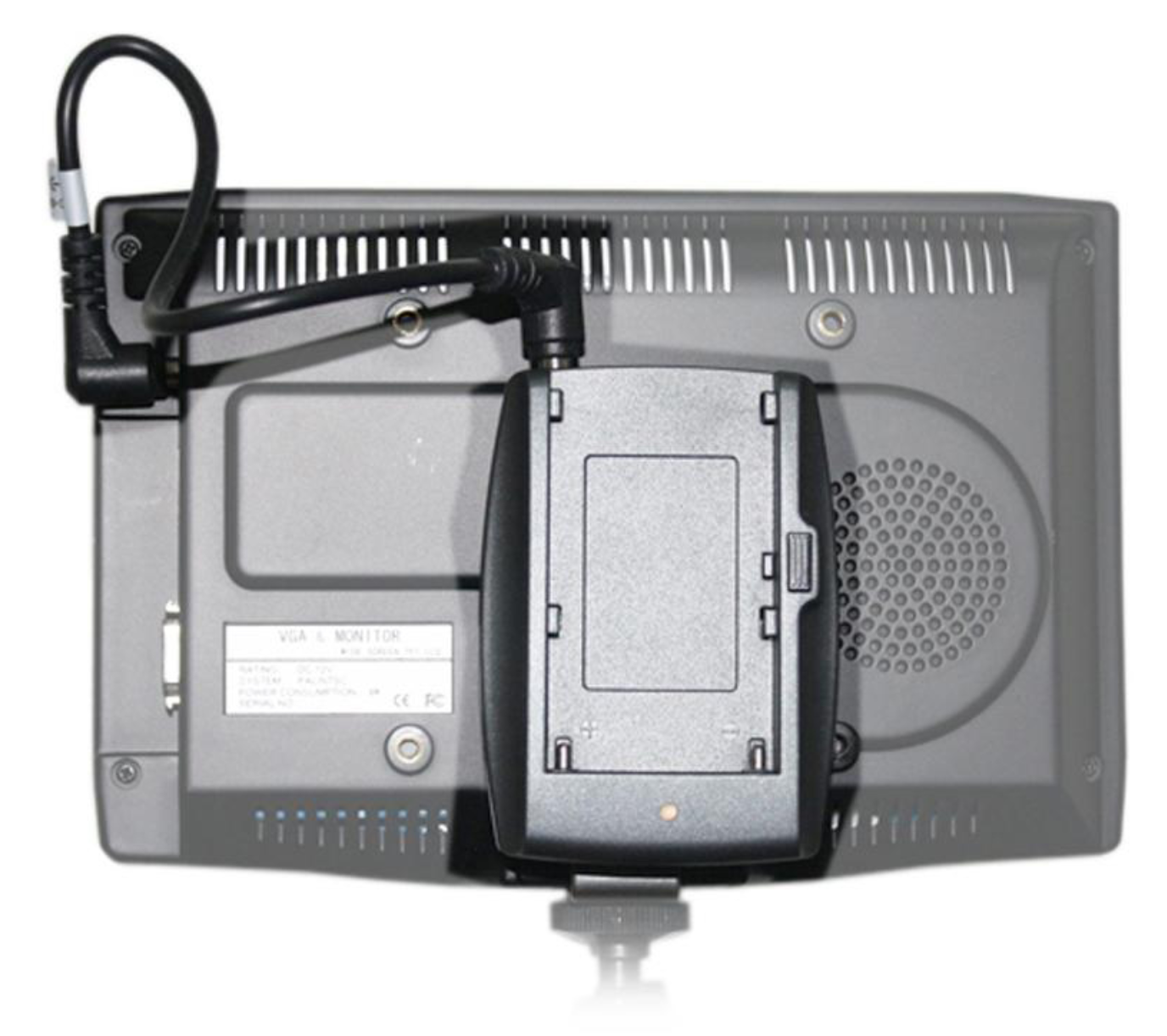 NP-F970/F750/F550 Battery Adapter Mount Plate สำหรับจ่ายไฟให้แบตเตอรี่ดัมมี่ หรือจอมอนิเตอร์ ไฟ LED