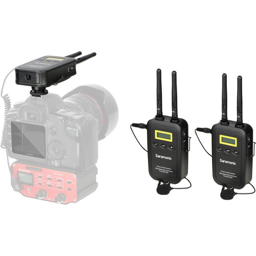 Saramonic VmicLink5 RX+TX+TX Camera-Mount Digital Wireless Microphone System with Two Transmitters and Lavalier Mics (5.8 GHz) รับประกันศูนย์ไทย 1 ปี