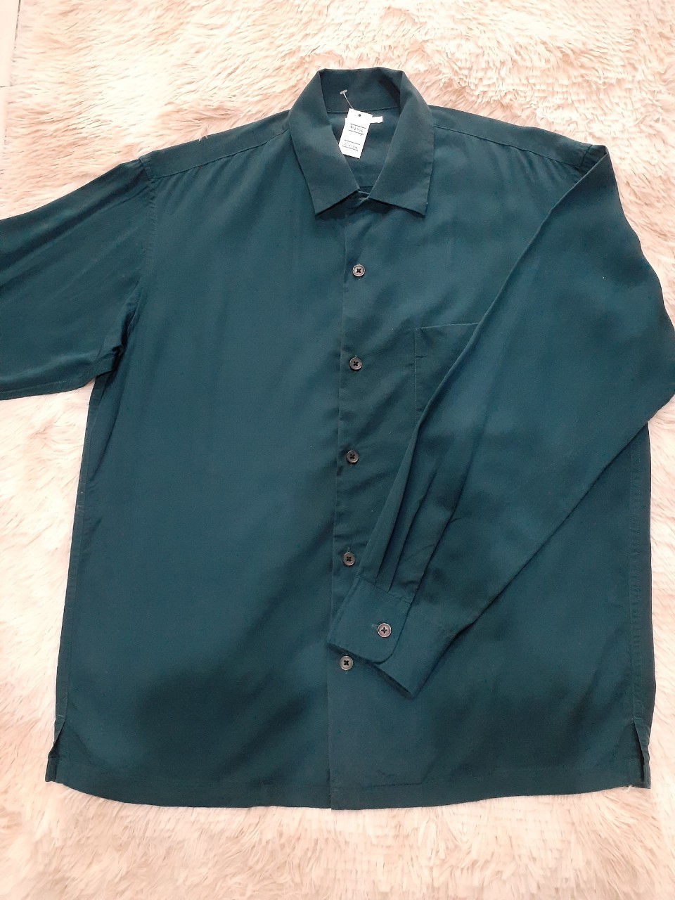 เสื้อเชิ้ตแขนยาวสีเขียว (S)