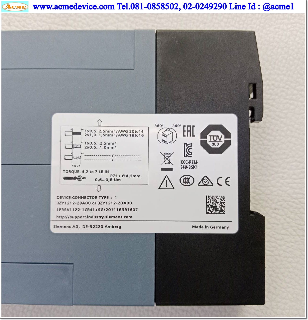 Safety Relay Siemens รุ่น 3SK1122-1CB41, 24Vdc