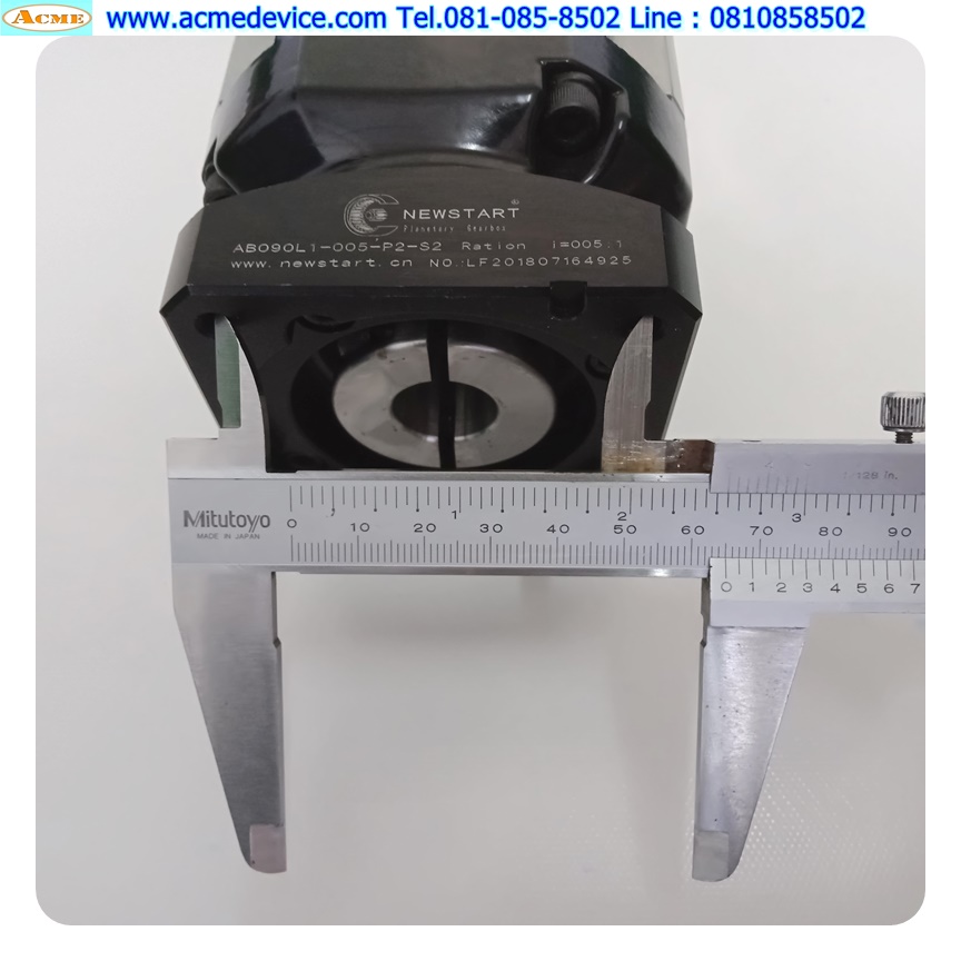 Gear Head Newstart รุ่น AB090L1-005-P2-S2, Ratio 5:1 (เพลาเข้า 19 mm. ออก 22 mm.) for 750w ( A )