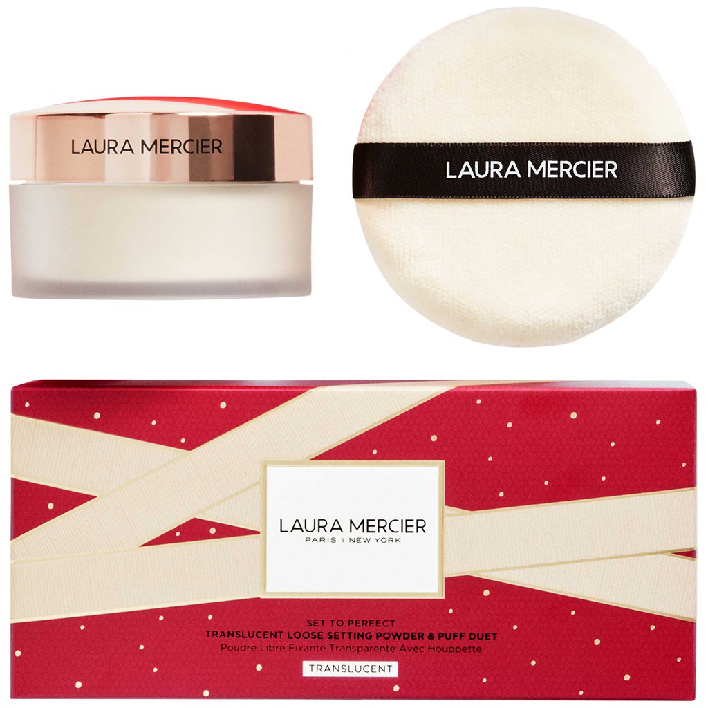 แป้งฝุ่นลอร่า Laura Mercier Loose Setting Powder Translucent 29g + Puff Holiday Set