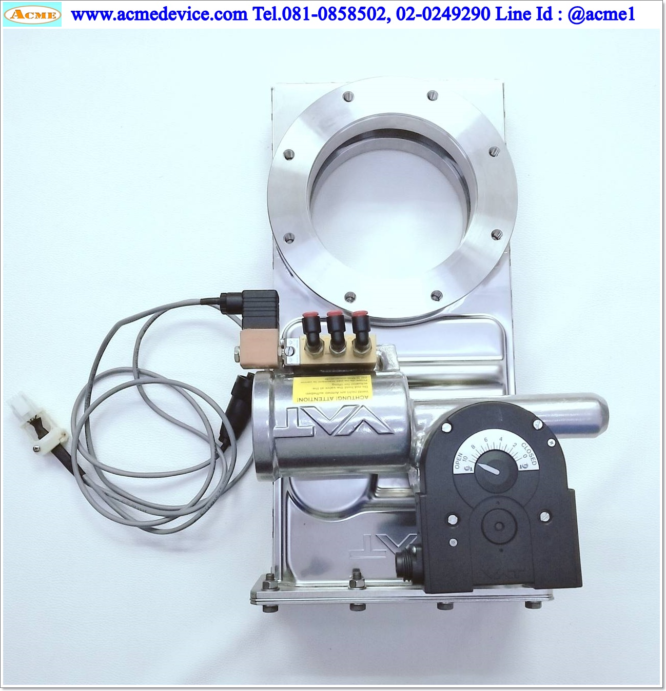 HV Gate Valve VAT รุ่น 14044-PE44, Conductance 5,150 L/s, Compressed air 4-7 Bar ( 58-102 psi)