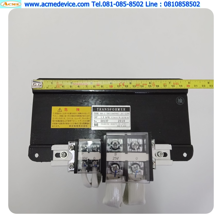 Transformer Tsuruta รุ่น HB-1.5KS (08046), In 380, Out 25Vac, 1.5kVA + RES-407 + PEX-W3