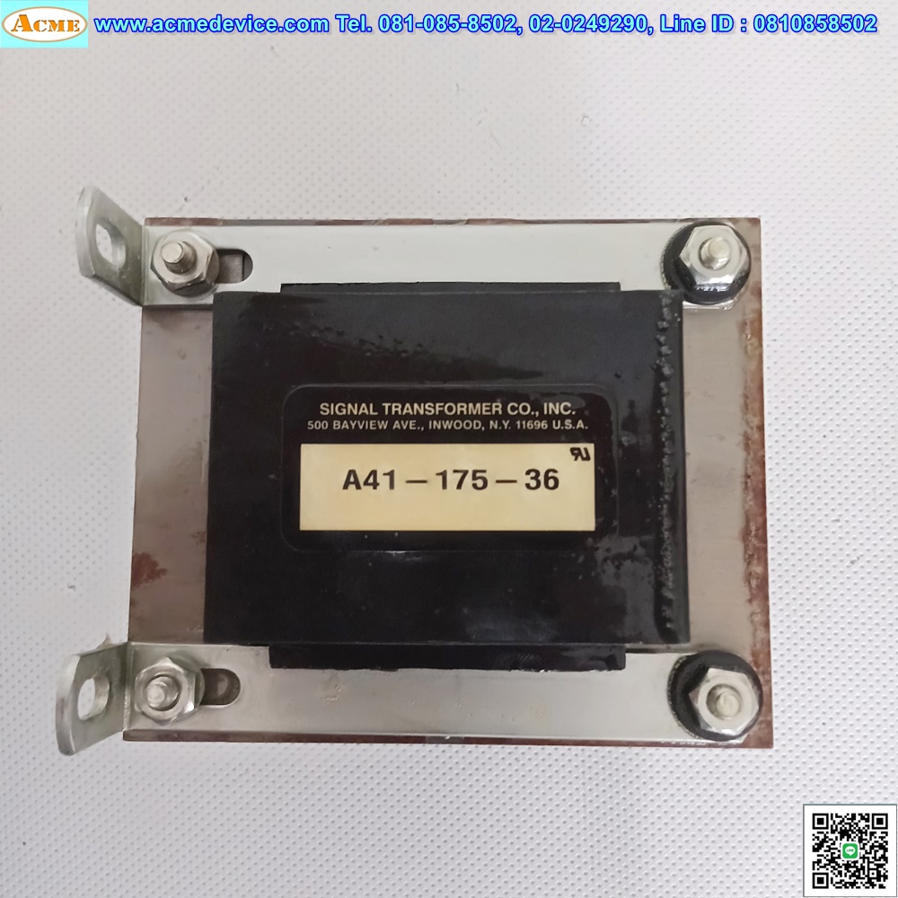 Transformer Signal Transformer รุ่น A41-175-36, Input 115/230Vac, Output 18-36Vac, CAP 175VA, Isolation