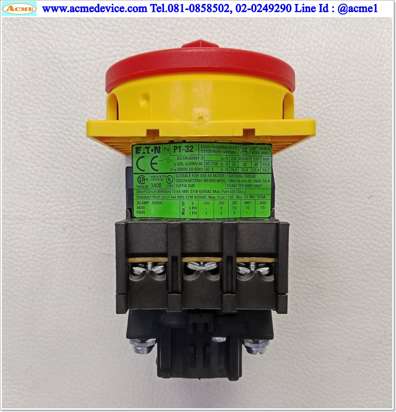 Rotary Switch 3P Eaton รุ่น P1-32