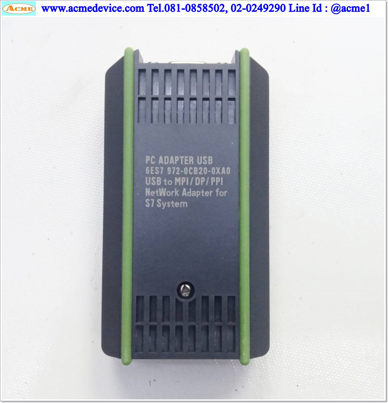 Download cable สายโหลด รุ่น PC Adapter USB 6ES7972-0CB20-0XA0, (0CB20+) ใช้กับ PLC Siemens รุ่น S7-200/300/400, USB To MPI/DP/PPI Network Adapter for S7 System