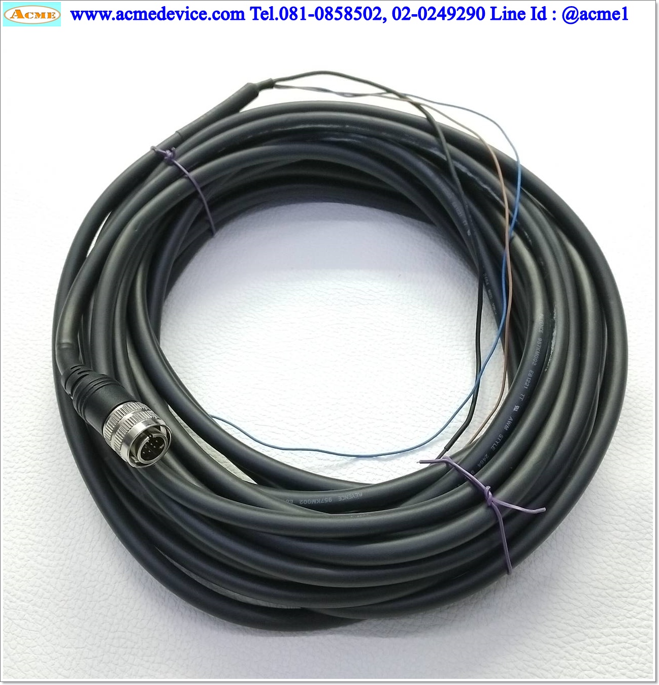 Power I/O Cable Keyence รุ่น 957KM002 E81221, 8M