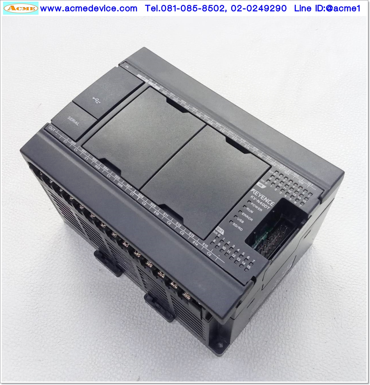 PLC Keyence รุ่น KV-N40DT, Power Input 24Vdc, Transistor Output, CPU Module