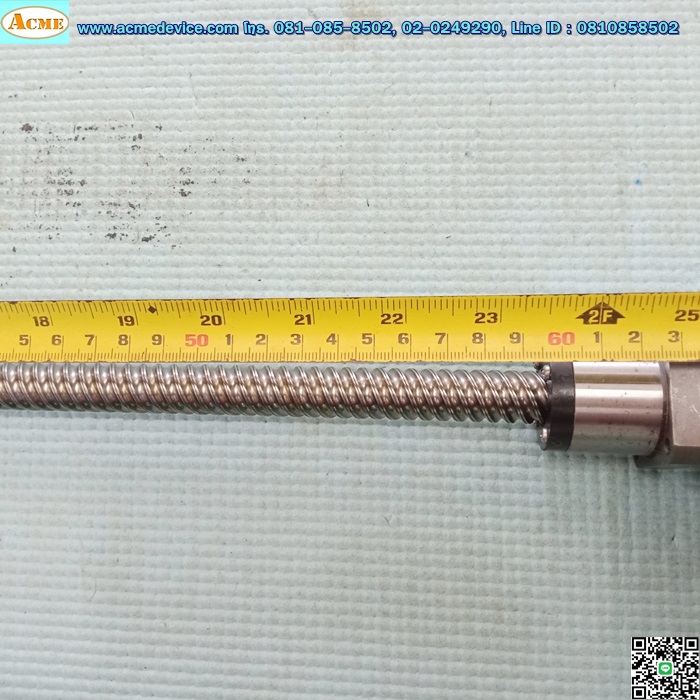 Ball Screw ขนาดเพลา 16 mm. x 775 mm., Stroke 595 mm., Pit 20