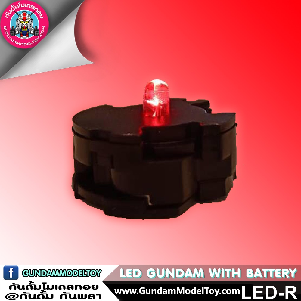 ไฟ LED สีแดงพร้อมแบตเตอรี่ อุปกรณ์ต่อโมเดล Spares