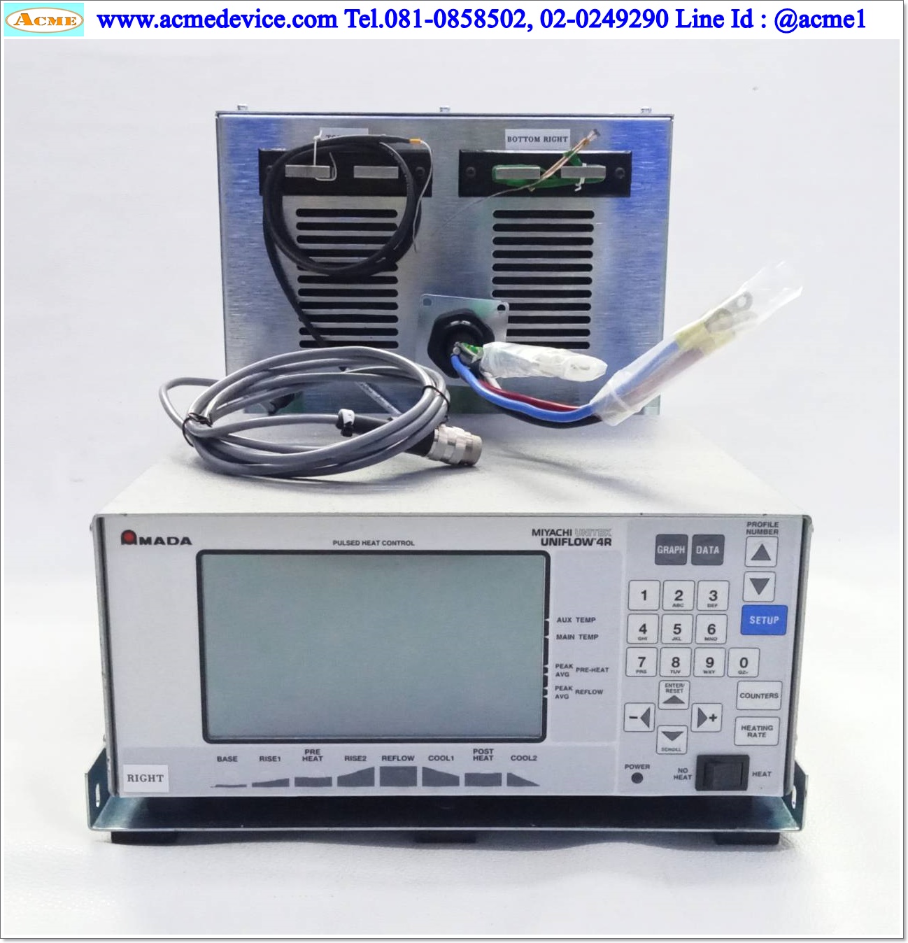Welding Pulse Heat Power Supply MIYACHI รุ่น UNFE4/240R, Uniflow 4R, 1-299-02-01, Input 220Vac 15A, Input 220Vac 15A, Output 3.51 3.61 3.71 3.81Vac, (1 Control, 2 Transformer)