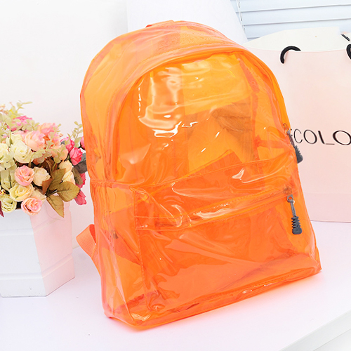 กระเป๋าใส กระเป๋าพลาสติกใส กันน้ำ pop pva | PVB004 orange