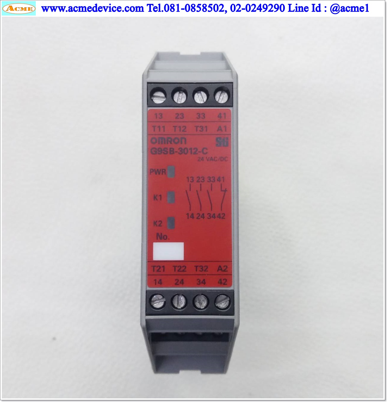 Safety Relay Omron รุ่น G9SB-3012-C, Power Input 24Vac/dc