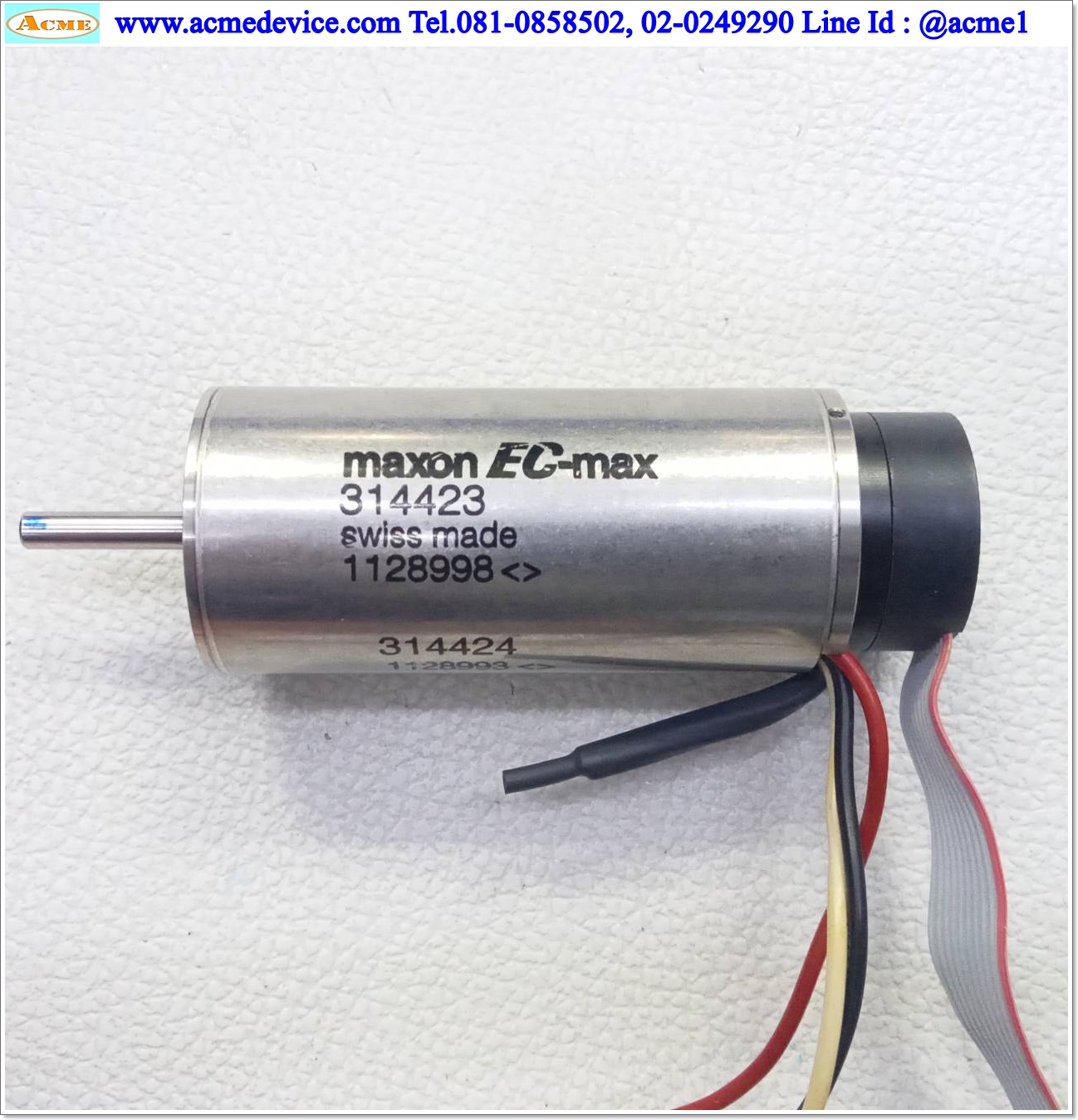 Brushless DC Motor Maxon รุ่น EC-max 30, 314423, (272765, 225780), 48V, 60 Watt & Encoder MR, Type ML, 1000P/R