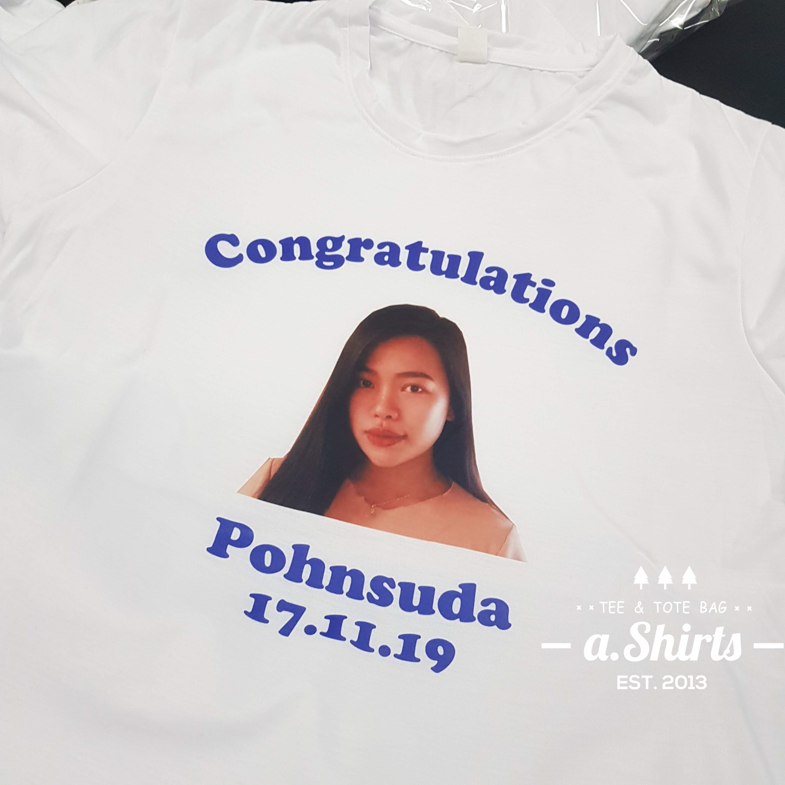 เสื้อยืดสั่งทำ ลายหน้าตัวเอง หน้าแฟน หน้าน้องหมา หน้าน้องแมว