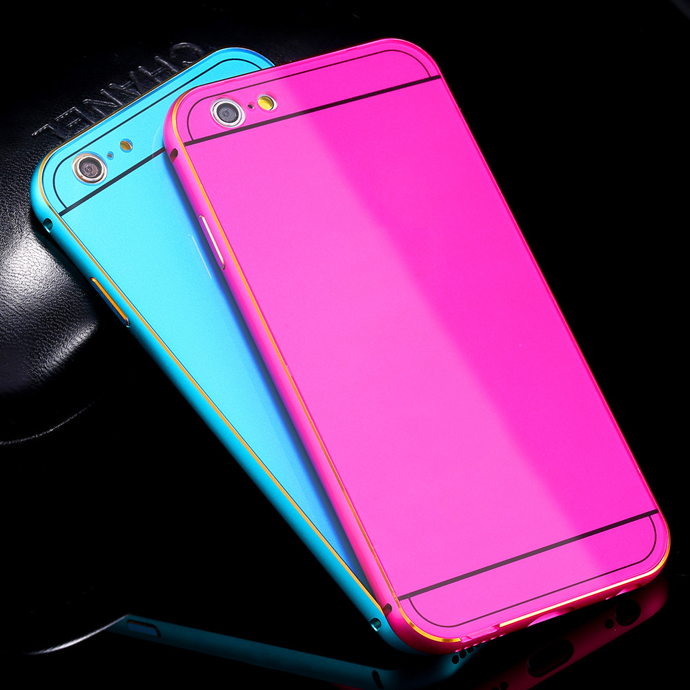 เคสสำหรับโทรศัพท์มือถือ iPhone 5/5s เฟรมอลูมิเนียม (สีทอง/เงิน/ดำ/ฟ้า/ชมพู)