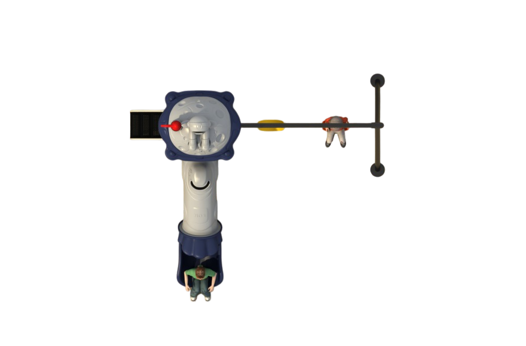 เครื่องเล่นสนามสุดมีประโยชน์มาก เครื่องเล่นชุด อวกาศสไลเดอร์พร้อมชิงช้า