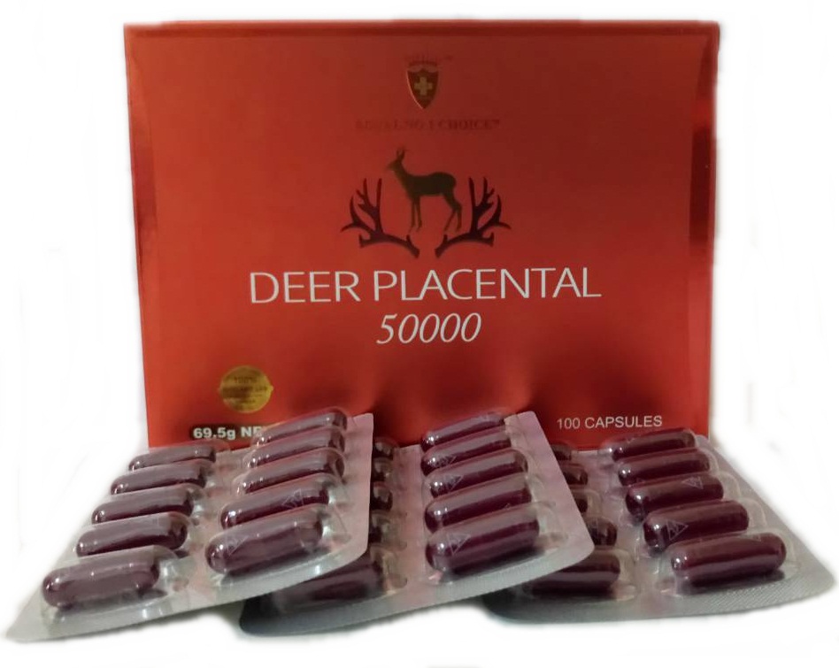 Wealthy Health Deer Placental 50000 mg. บรรจุ 100 เม็ด รกกวางแบรนท์ดัง จากออสเตรเลีย