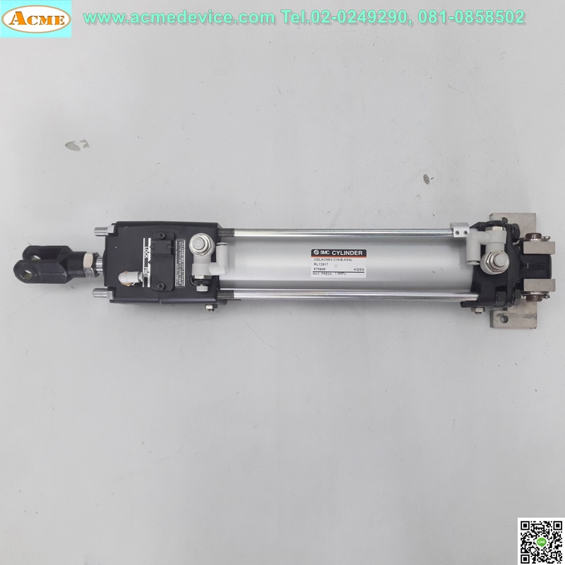 Air Cylinder SMC รุ่น CDLACN63-219-E-A54L, bore 63 mm., stroke 219 mm.