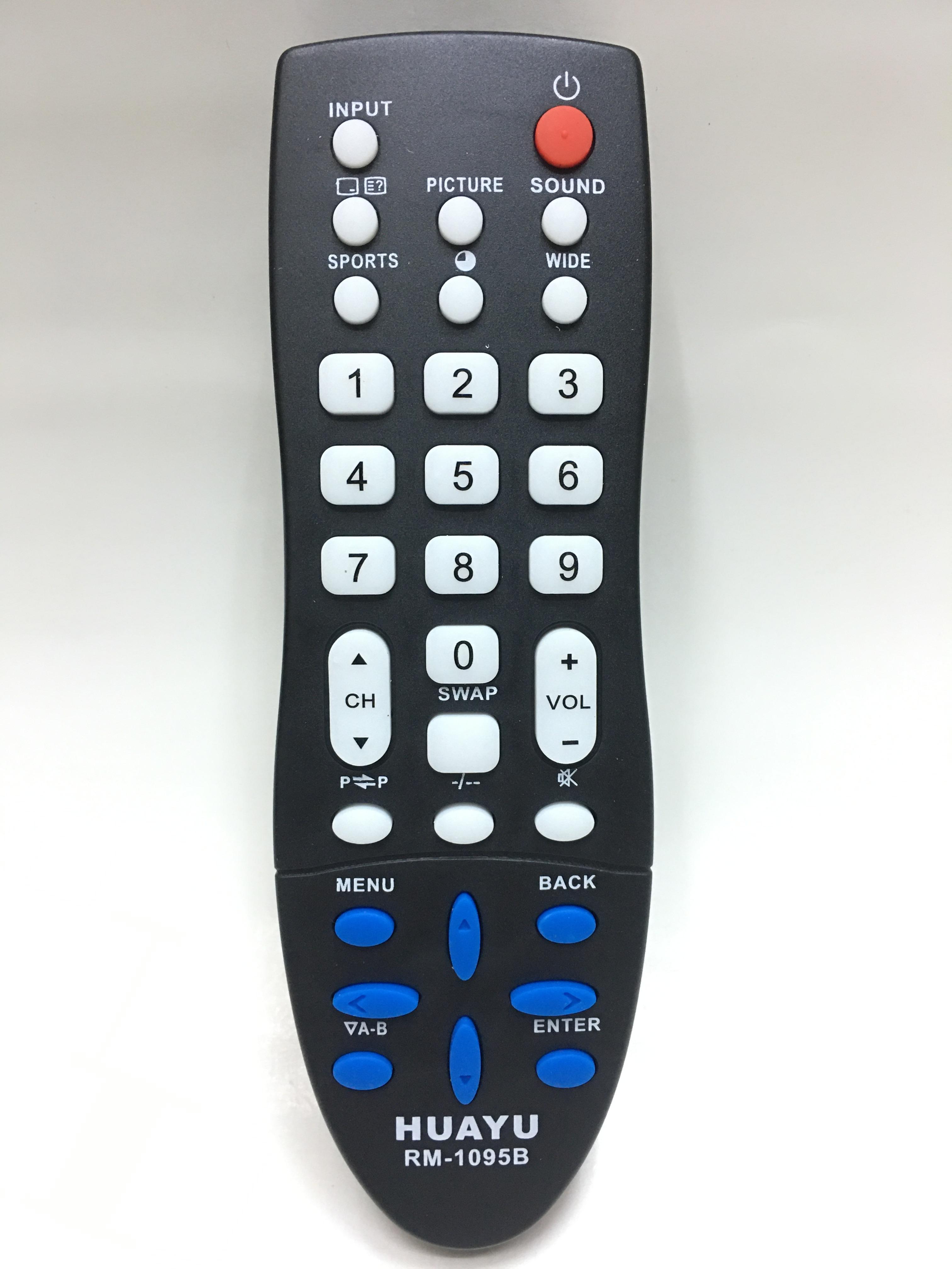 รีโมททีวีจอแบน ซันโย Sanyo รุ่น RM-1095B ใช้กับ LCD Sanyo ได้ทุกรุ่น