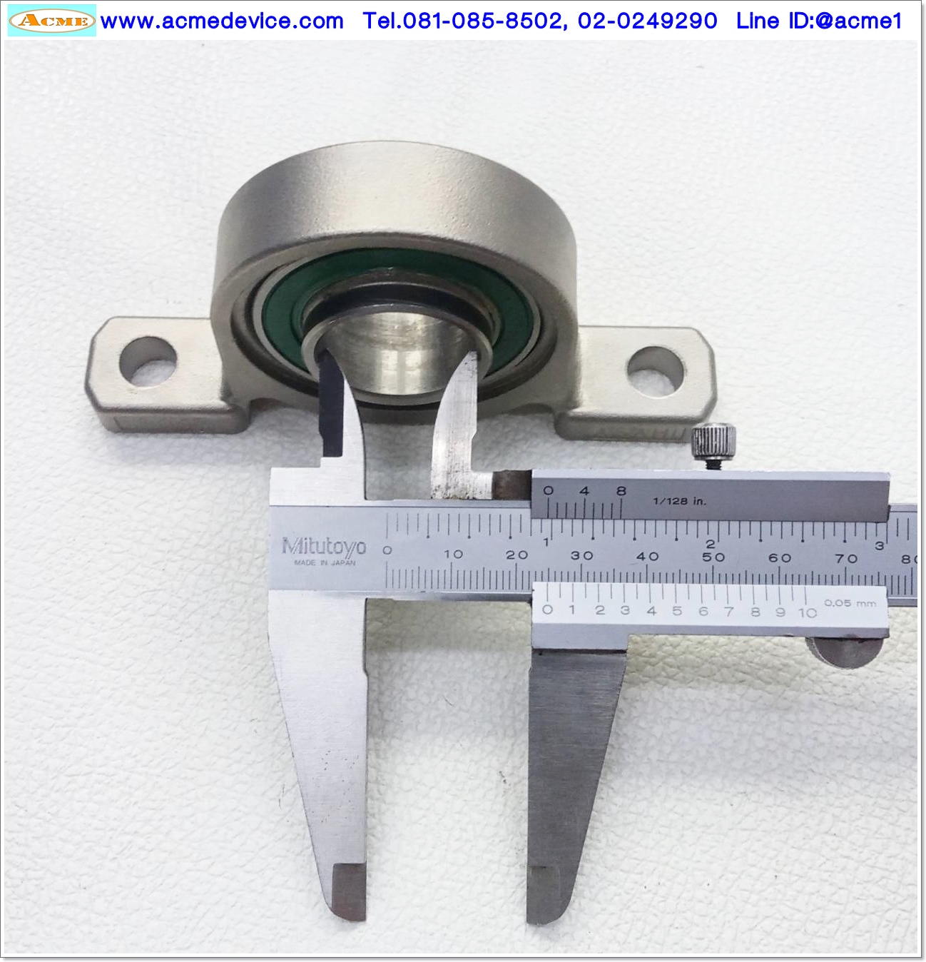Bearing Pillow Block Asahi รุ่น SP005, ER005MSG, Stainless, Shaft Dia 25 mm