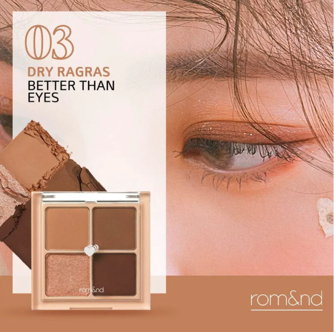 พาเลทอายแชโดว์โรแมนด์ Romand Better Than Eyes Palette #03 Dry Ragras