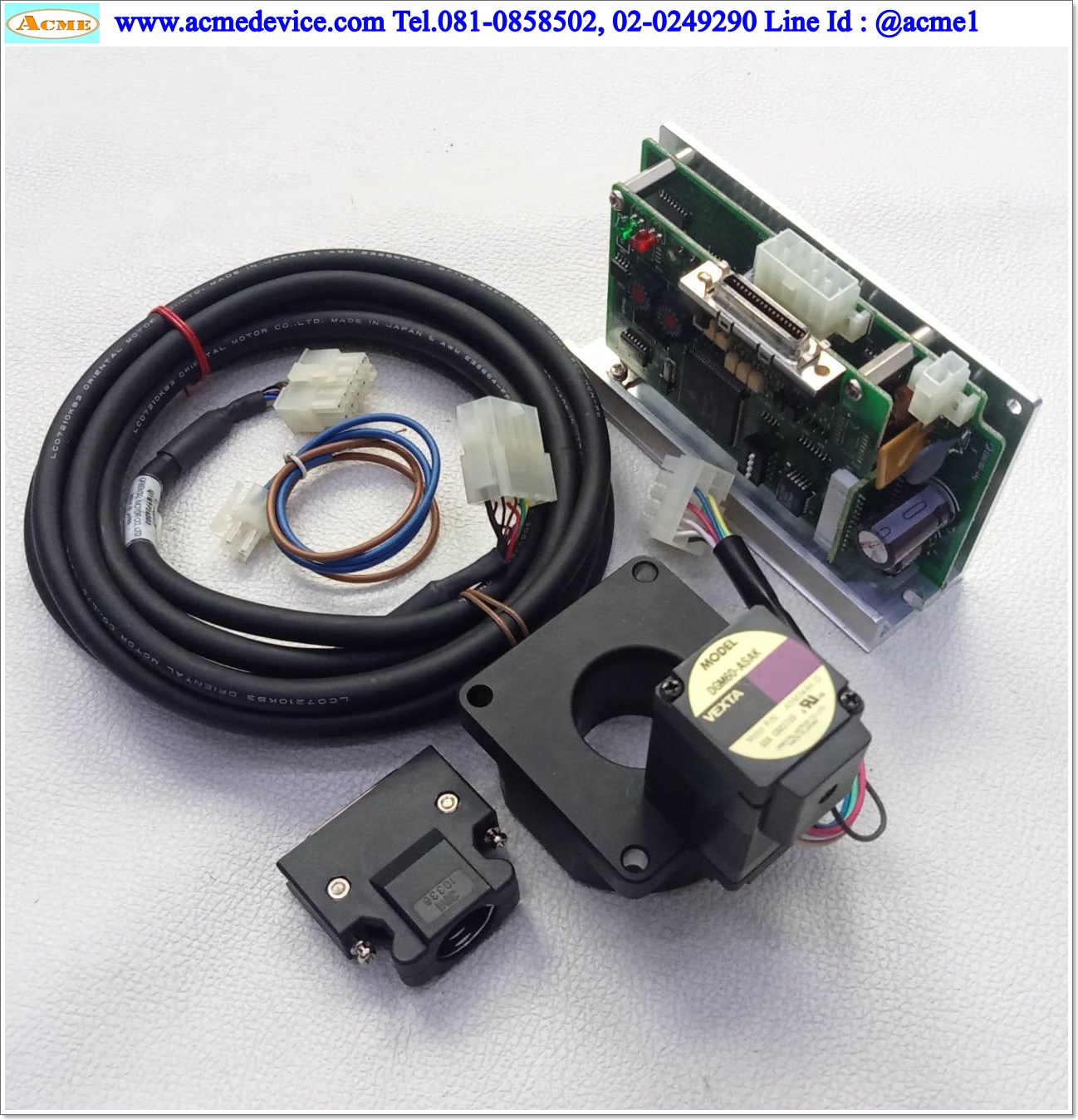 Closed Loop Stepper Oriental รุ่น ASD10A-K & Motor Rotary Hollow, DGM60-ASAK, Ratio 18:1, 1.0A, 24Vdc