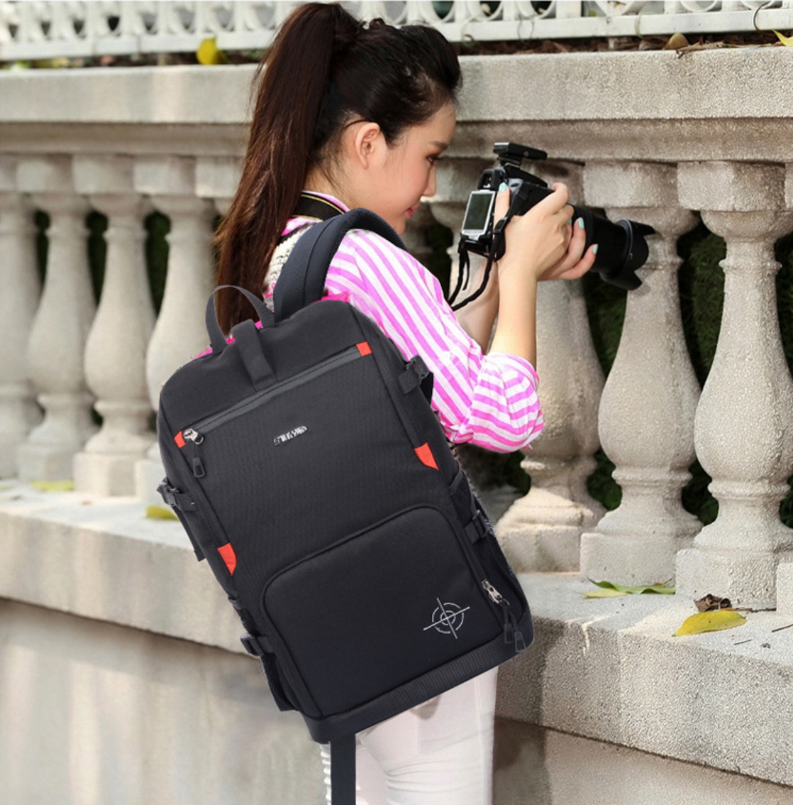 กระเป๋ากล้องสะพายหลัง Backpack สามารถใส่กล้อง เลนส์ ขาตั้งและเสื้อผ้าได้