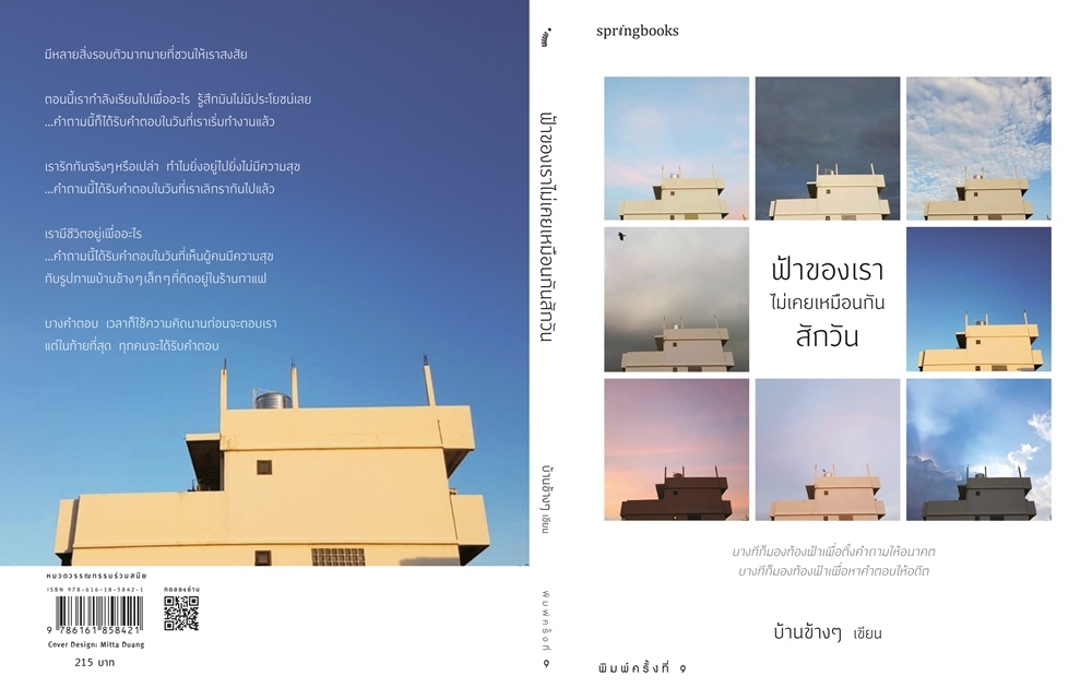 หนังสือเรื่อง ฟ้าของเราไม่เคยเหมือนกันสักวัน : บ้านข้างๆ : สำนักพิมพ์ Springbooks