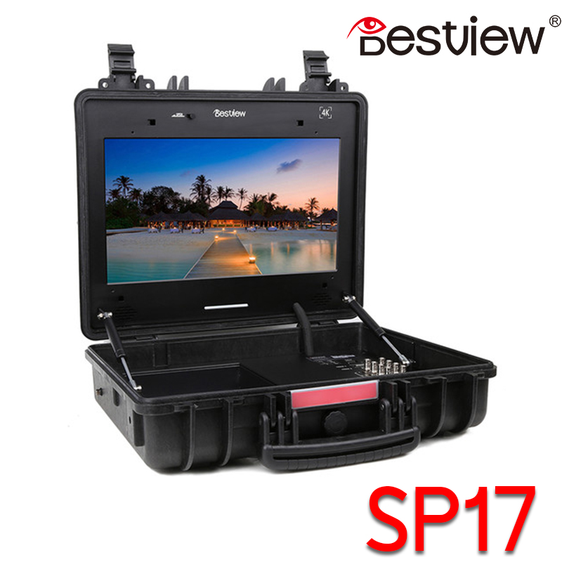 BESTVIEW SP17 UHD 4K 4*HDMI in&out Multi View Quad Split 17 Inch Portable Carry-on Broadcast Director monitor รับประกันศูนย์ไทย1ปี