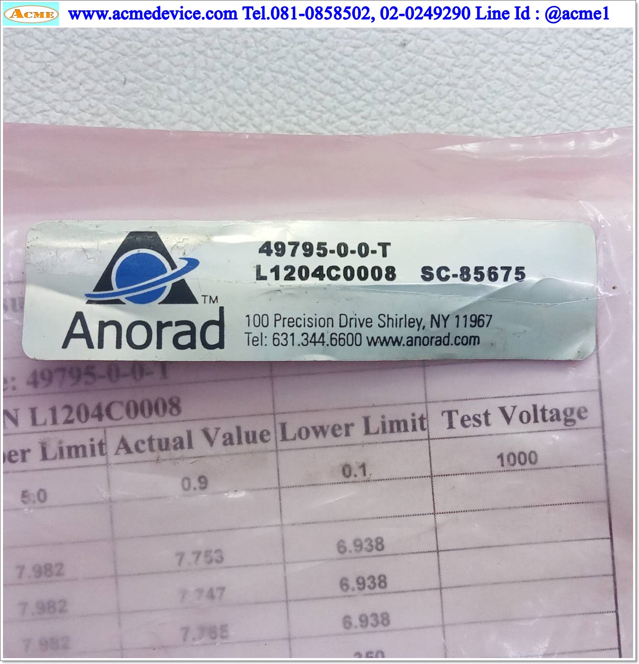 Linear Servo Motor Anorad รุ่น LCK-S-1-NC-TE-HET, 49795-0-T-T