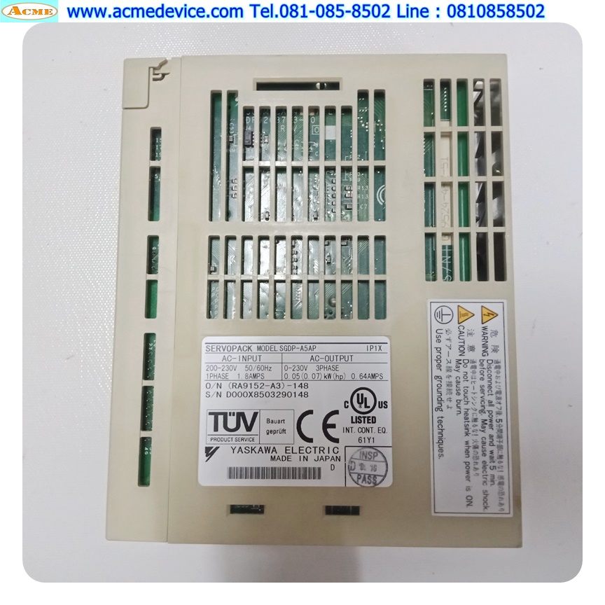Servo Drive yaskawa รุ่น SGDP-A5AP, 50w