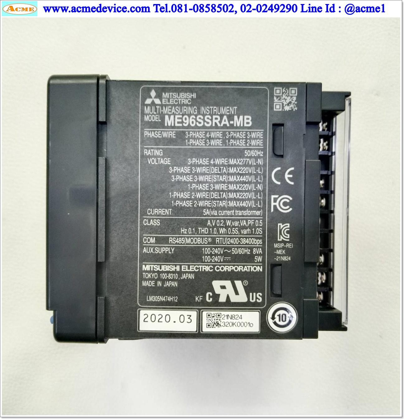 Multi-Measuring Intrument Mitsubishi รุ่น ME96SSRA-MB & CC-Link communication unit ME-0040C-SS96