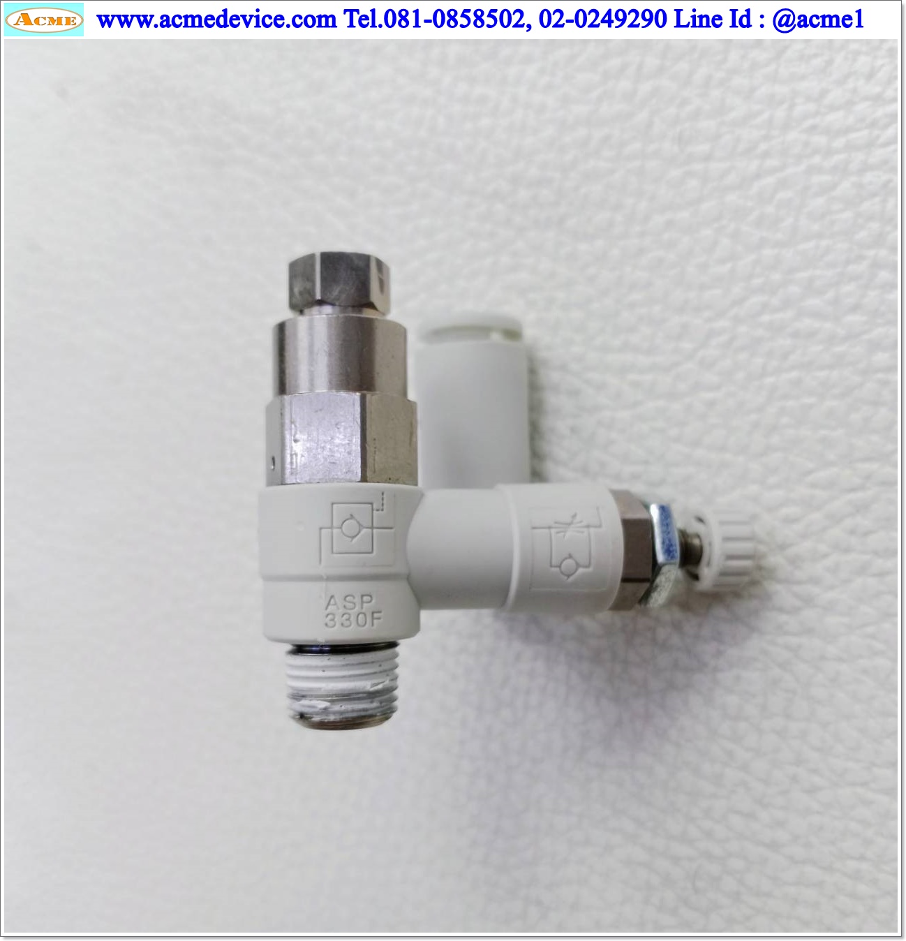 Speed Control with Pilot Check Valve SMC รุ่น ASP330F-01, 1/8, 6 mm.