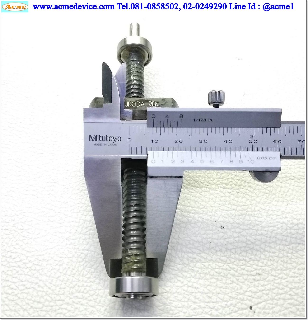 Ball Screw Kuroda รุ่น 102F, แกนโต 10 mm., ยาว 145 mm., Stroke 78 mm., Pit 3 mm.
