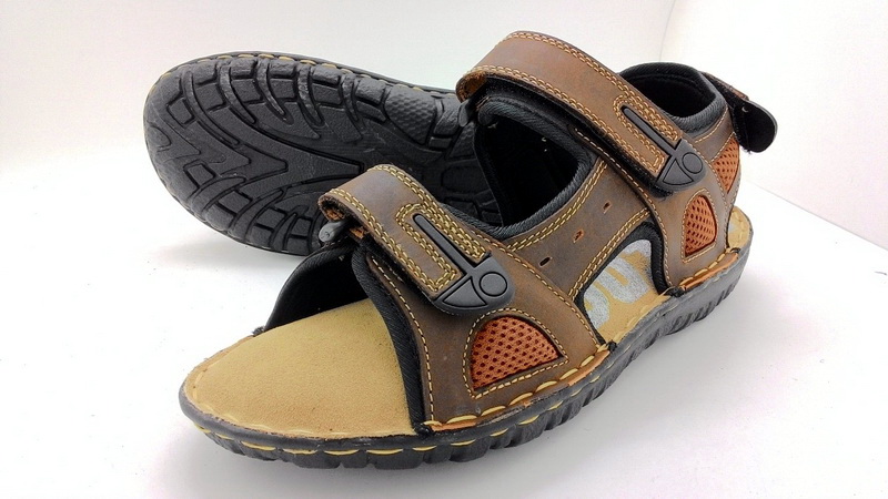 Leather sandals with backstrap (men)
