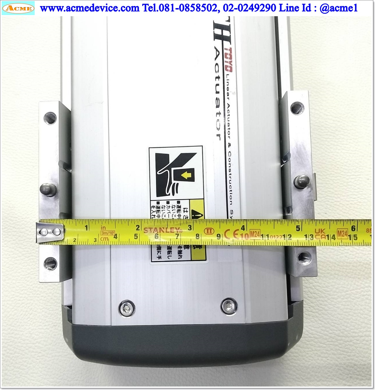 แกนสำเร็จรูป Ball Screw Toyo รุ่น ETH13-L20-350-BM-M20-C4-P, ขนาด 135 x 560 mm., แกนโต 15 mm., Stroke 350 mm., Pit 20 mm.