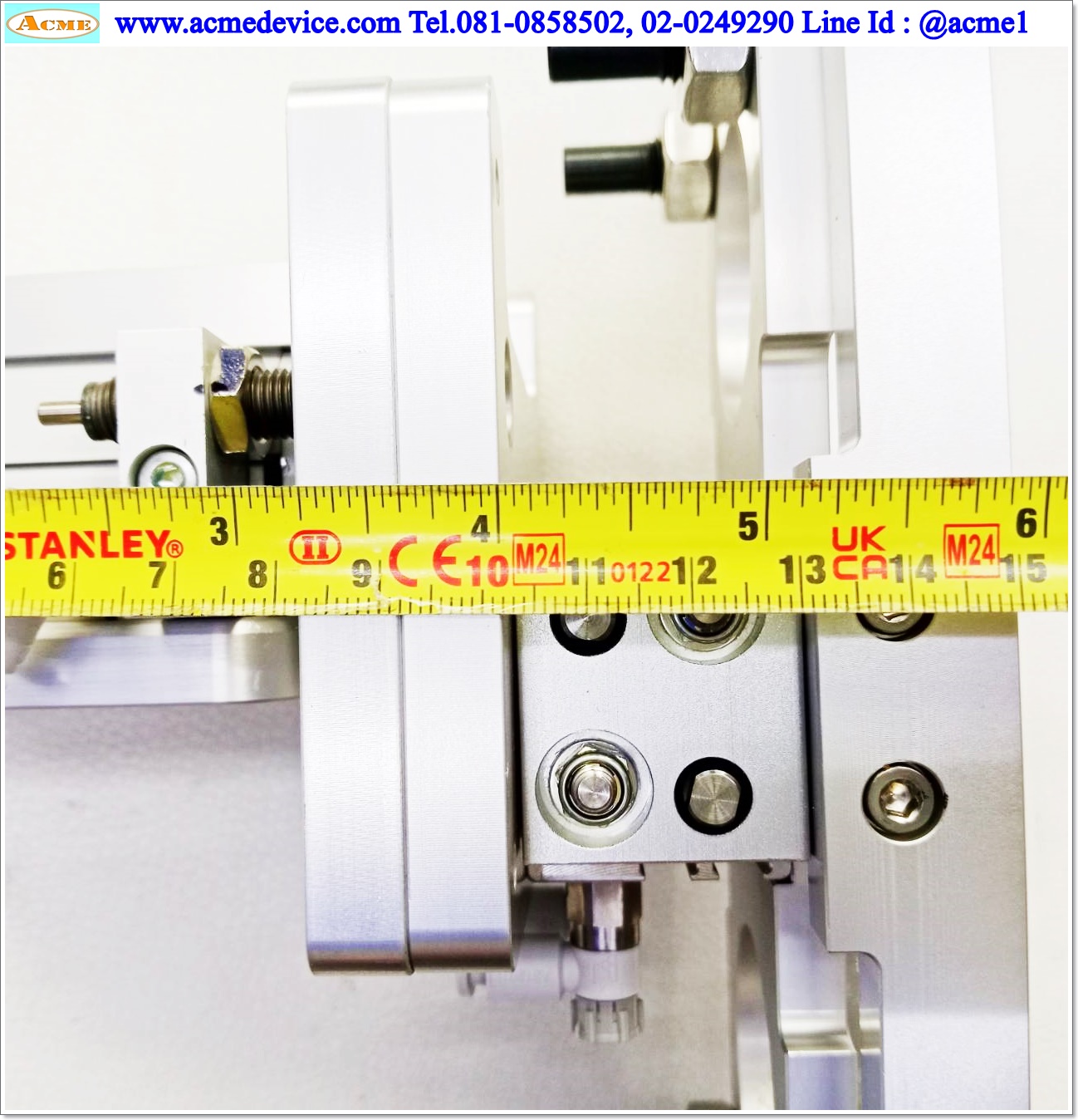 Gripper SMC รุ่น MHL2-10D, Bore 10 mm., Stroke 20 mm. & Air Cylinder MXS12-30B, Bore 12 mm., Stroke 30 mm.