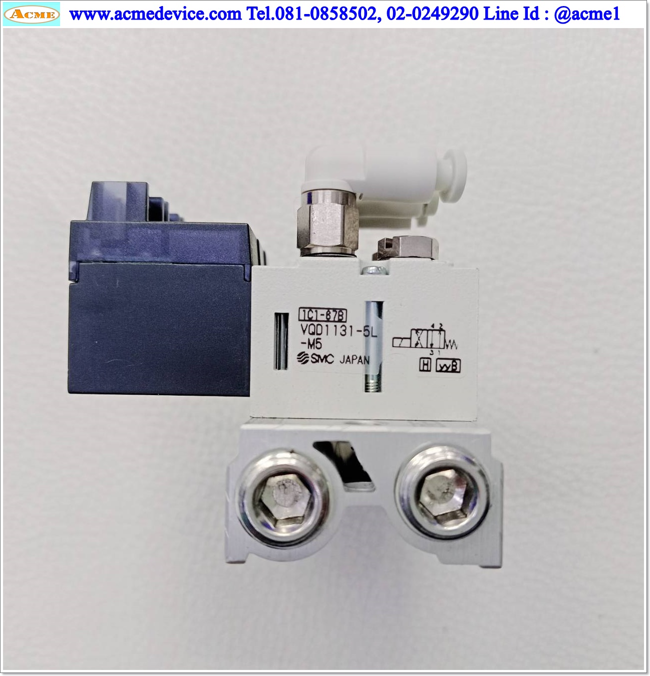 Solenoid Valve SMC รุ่น VQD1131-5L-M5 (3), Coil 24 Vdc